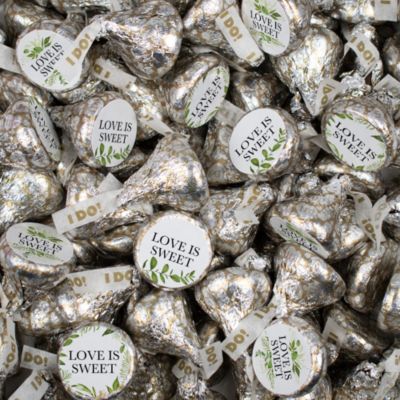 Just Candy Wedding Candy Favors Hershey's Kisses Milk Chocolate - Candy Included - Assembly Required, 75 Pieces
