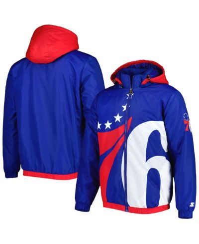Мужское худи-куртка Starter Royal Philadelphia 76ers The Triple Double Full-Zip