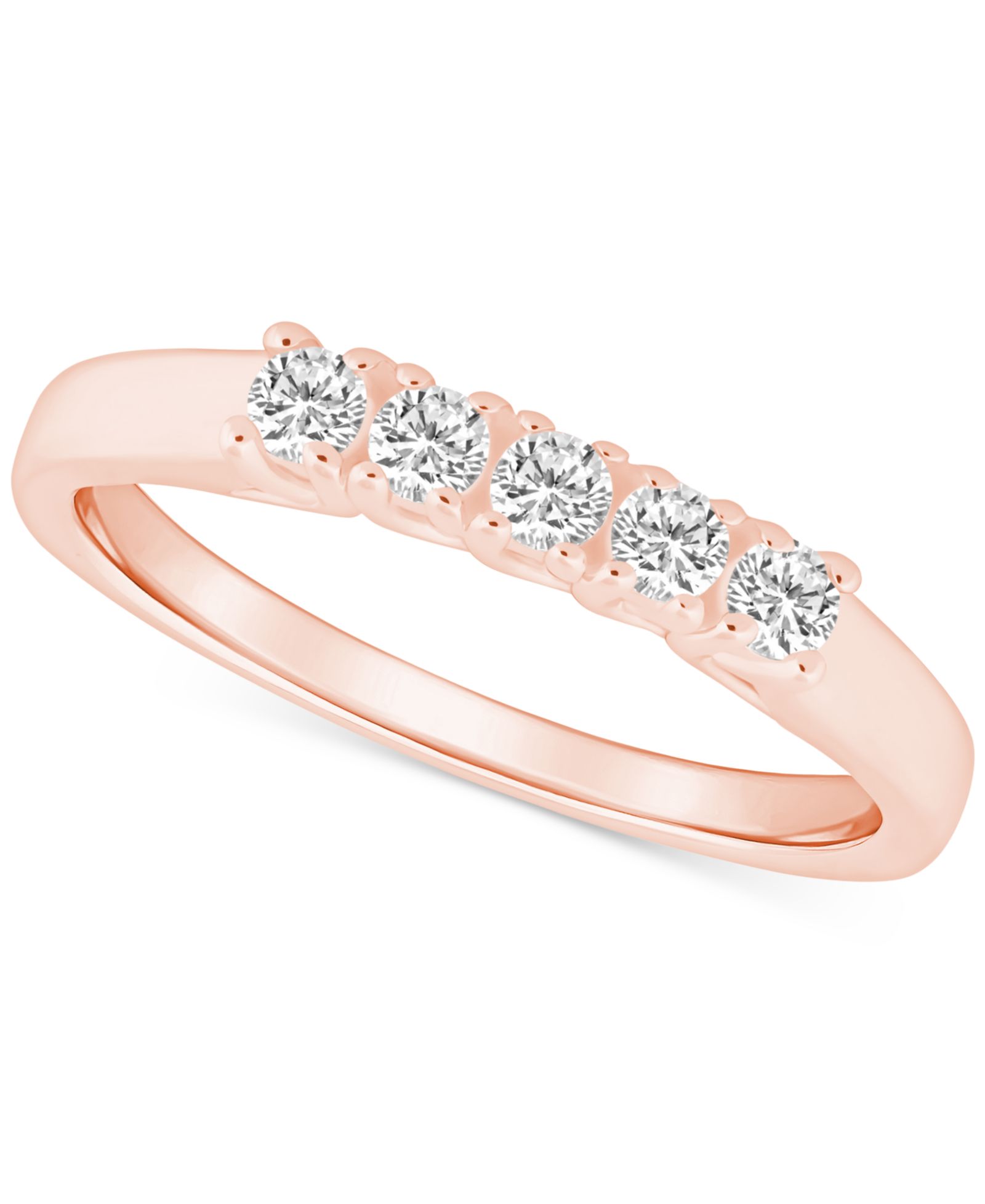 Свадебное кольцо Diamond Five Stone в золоте 14k