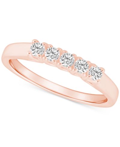 Свадебное кольцо Diamond Five Stone в золоте 14k