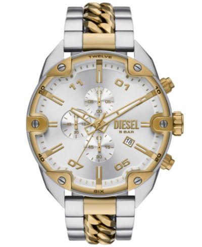 Мужские часы Diesel Spiked Chronograph Stainless Steel 49mm