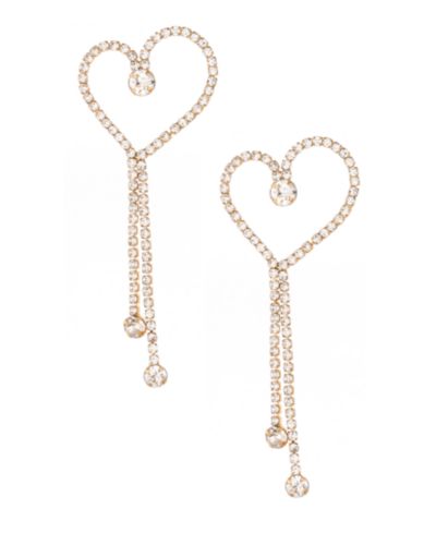 ETTIKA 18K Gold Plated Heart Dangle Earrings