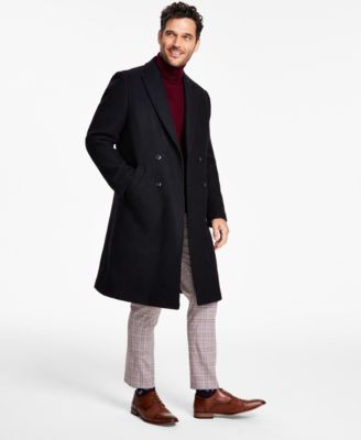 Tommy Hilfiger Men's Modern-Fit Solid Double-Breasted Overcoat