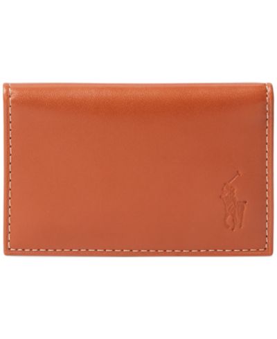 Polo Ralph Lauren Мужской кожаный картхолдер Burnished