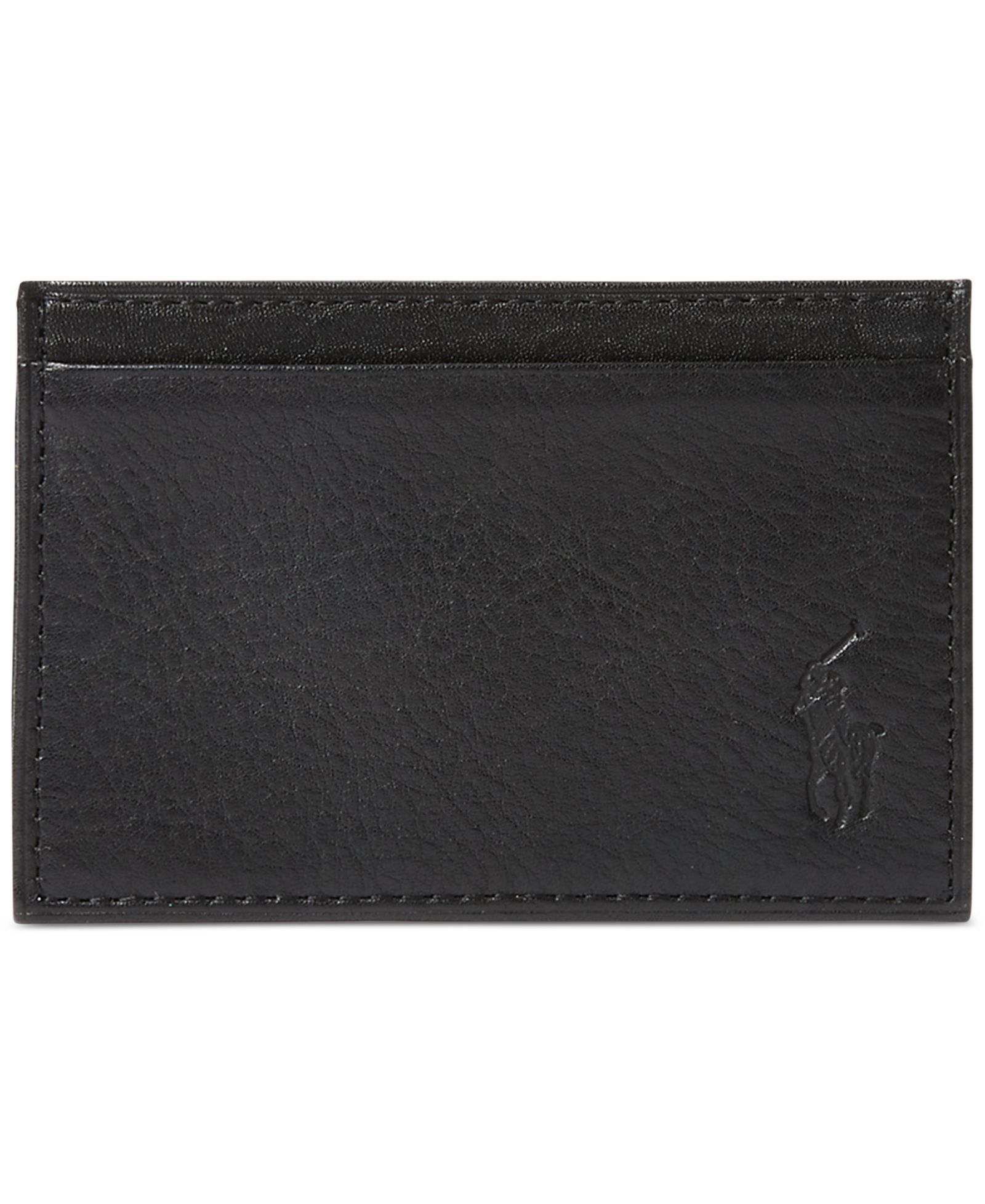 Мужской кожаный картхолдер Polo Ralph Lauren Pebbled Leather