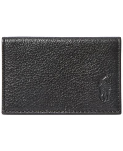 Мужской кожаный кошелек Polo Ralph Lauren Pebbled Leather Card Wallet