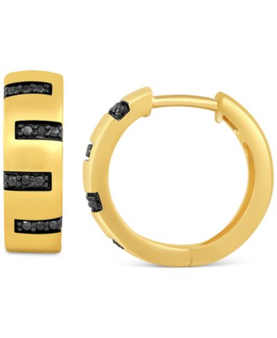 Мужские серьги Macy's Diamond Zigzag Small Hoop 15mm