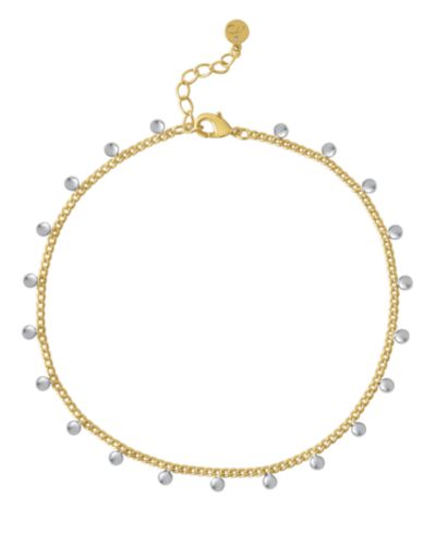 And Now This серебристый и 18K Gold Plated браслет на ногу