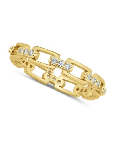 Кольцо с цирконием и напылением 18K Gold