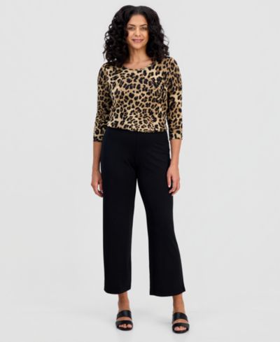 Женские трикотажные брюки JM Collection широкого кроя, regular & short lengths