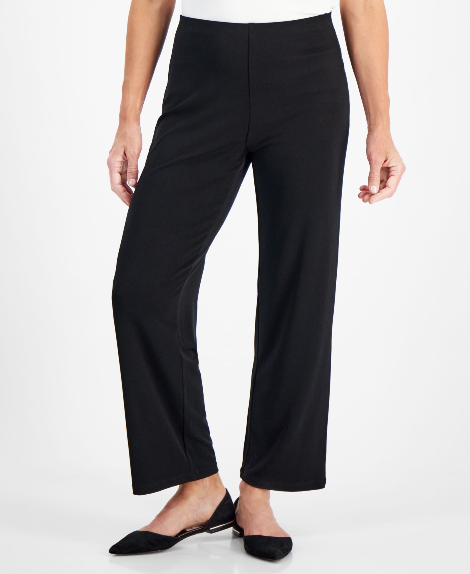 JM Collection Petites Knit Wide-Leg Pull-On Pants, Petite & Petite Short, Created for Macy's
