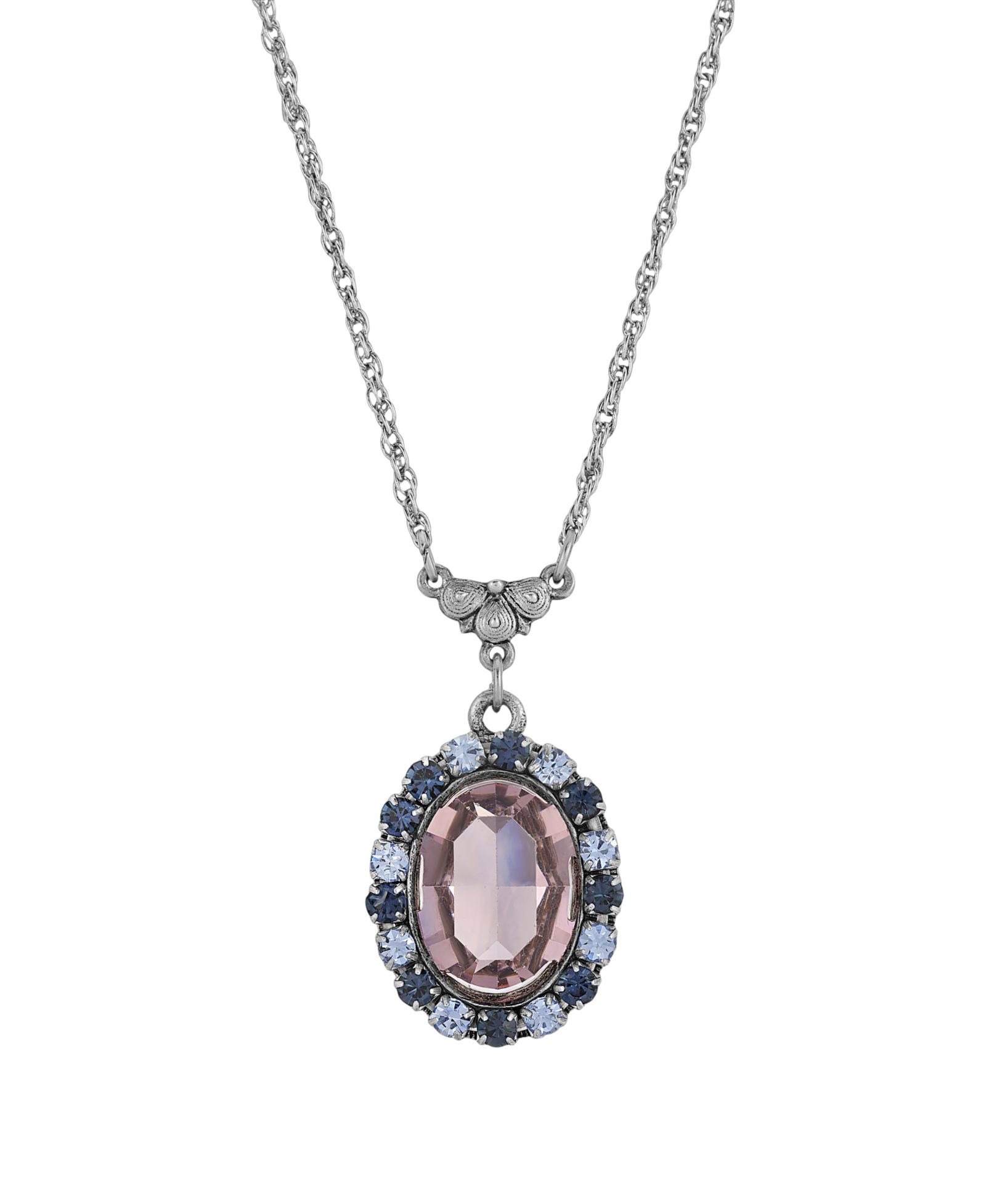 Ожерелье-подвеска 2028 Crystal Purple Blue Oval