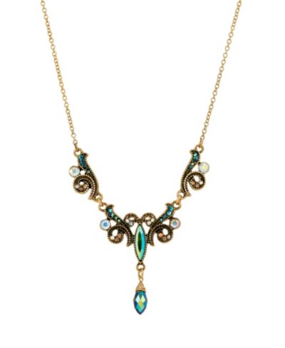 2028 Glass Multi AB Collar Necklace