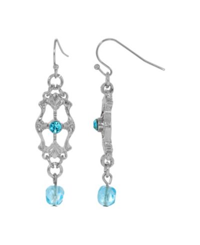 Серьги-кольца 2028 Crystal Light Blue Link