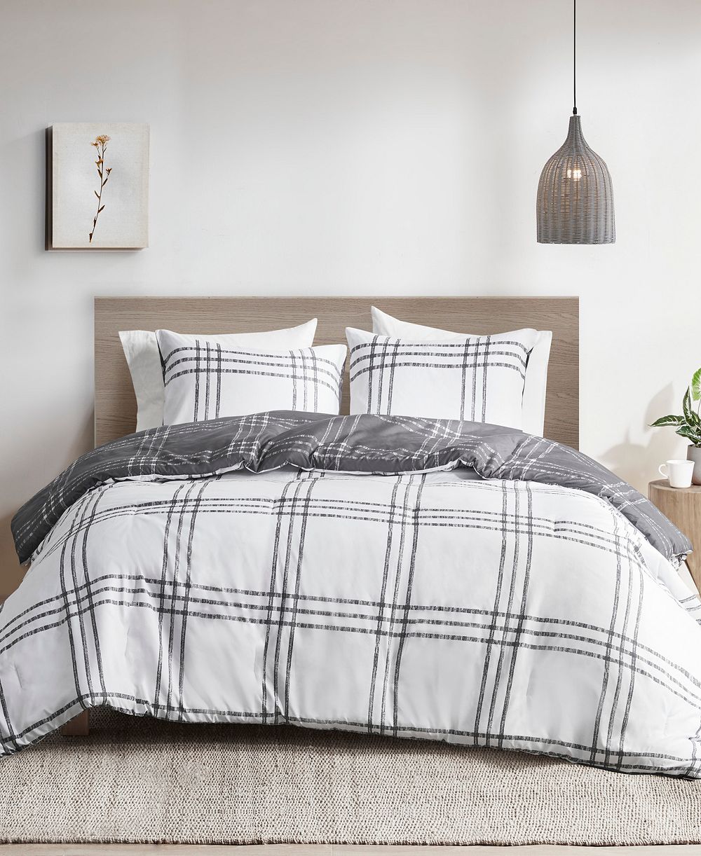 Комплект покрывала Intelligent Design Pike Plaid reversible
