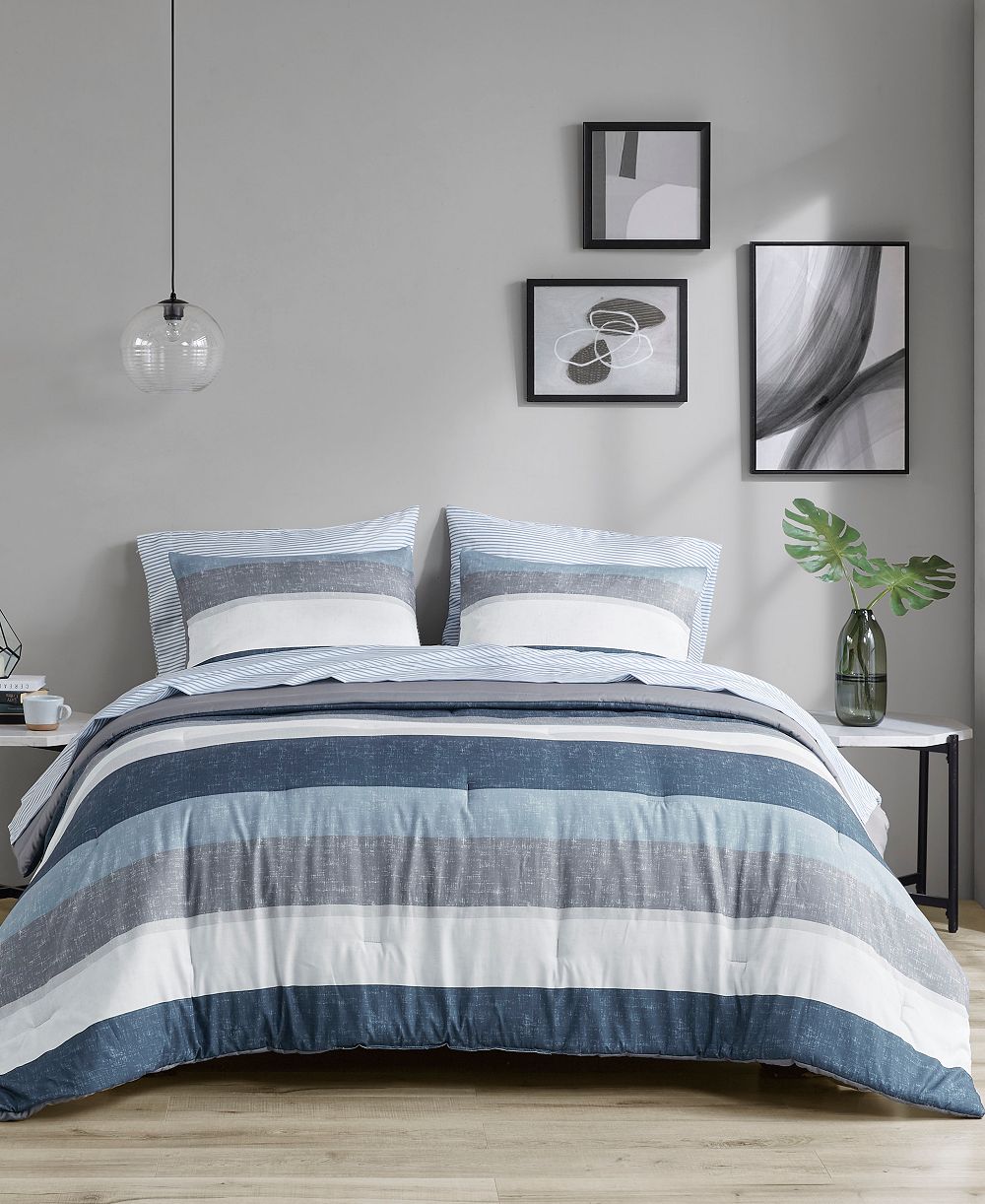 Madison Park Essentials Jaxon Wide Stripe 7-Pc. Comforter Set, California King