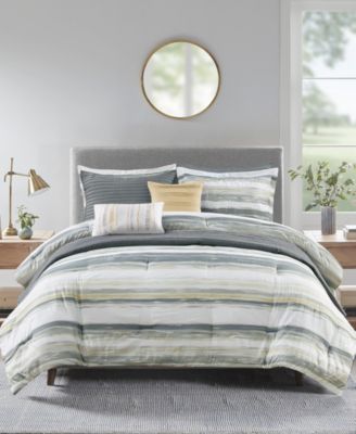 Madison Park Marina Комплект покрывала и комфортера Seersucker 8 Pc. Full/Queen