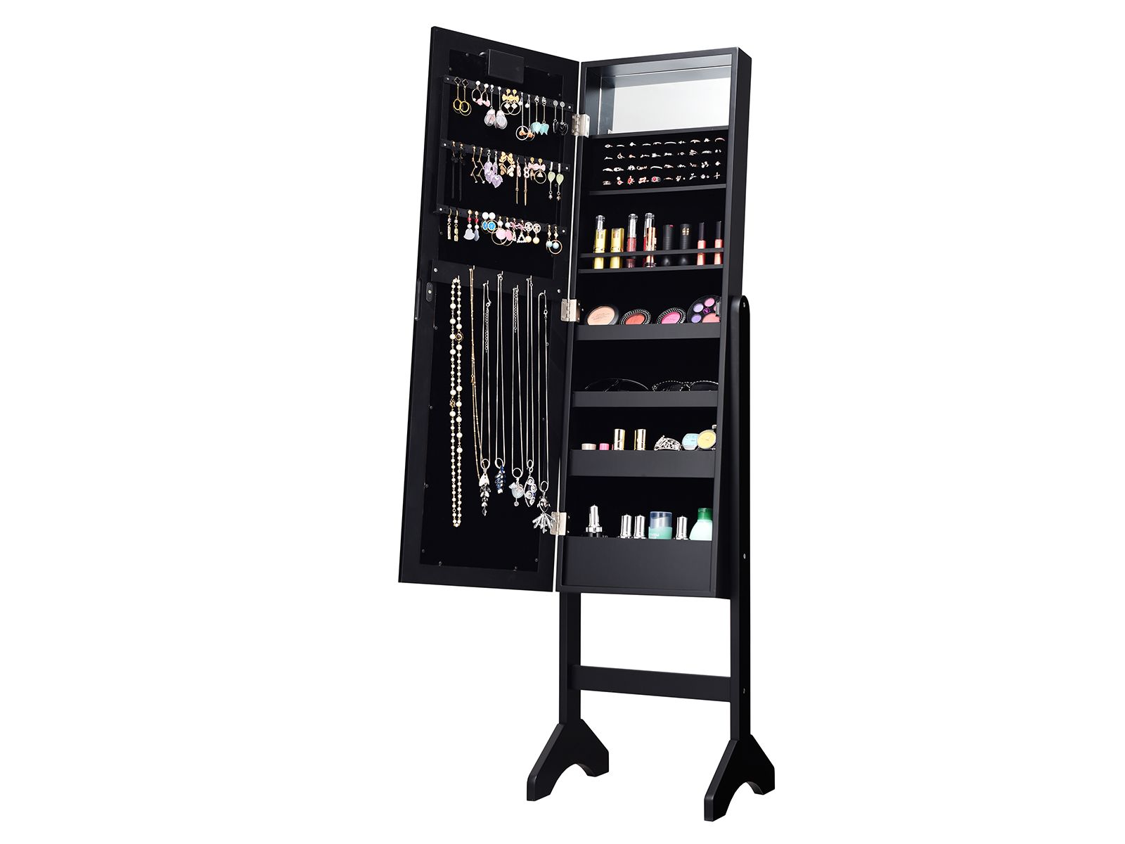 Mirrored Jewelry Cabinet Organizer w/18 LED lights