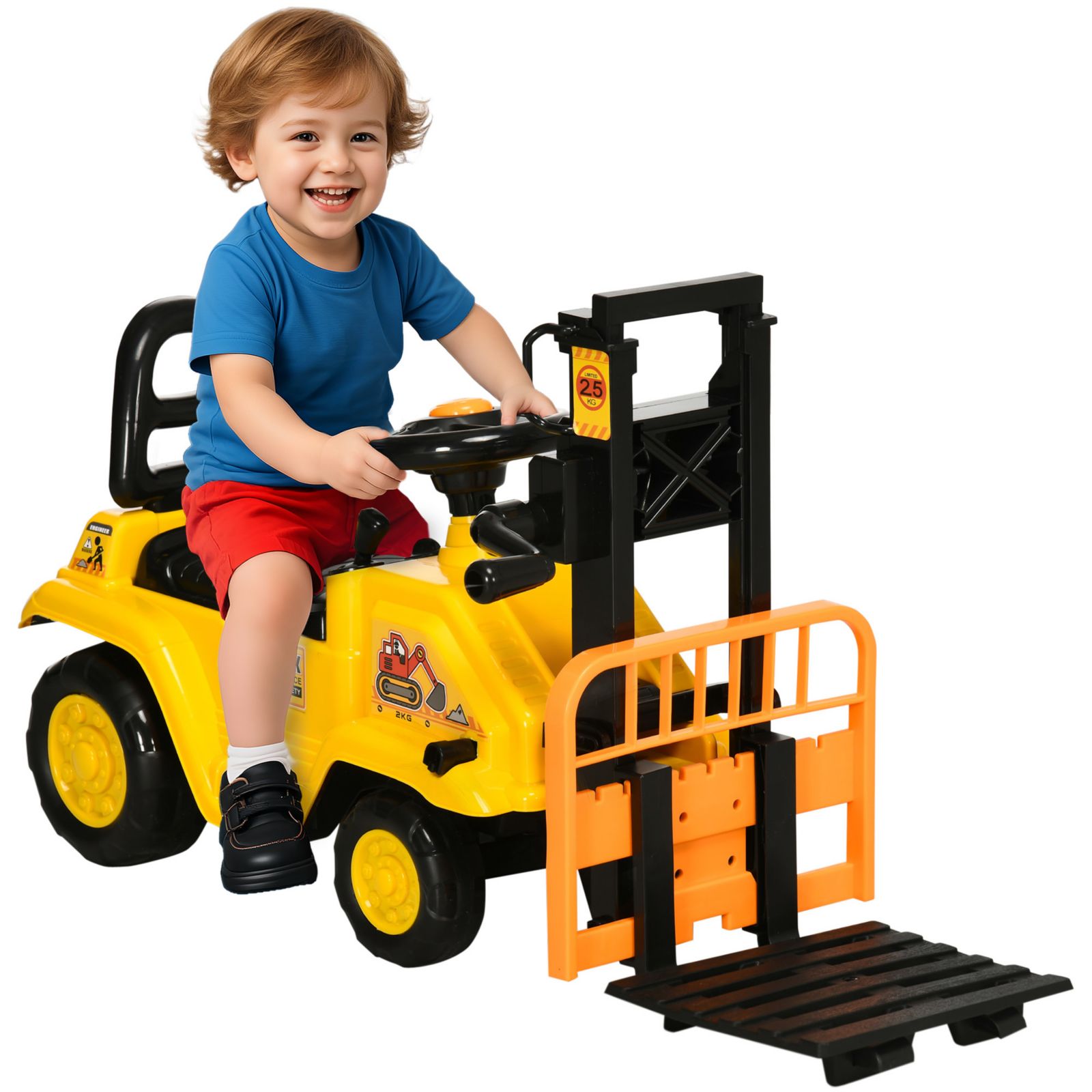 Игрушка Aosom Sit and Scoot Ride-on с вилочным погрузчиком