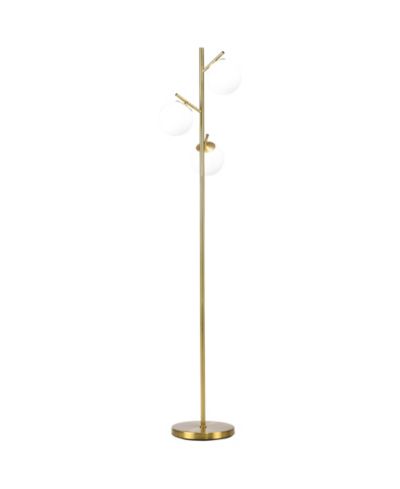 HOMCOM Modern Floor Lamp with Globe Shades, Sding Lamp,
