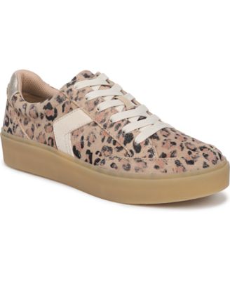 Sand Leopard Print Suede