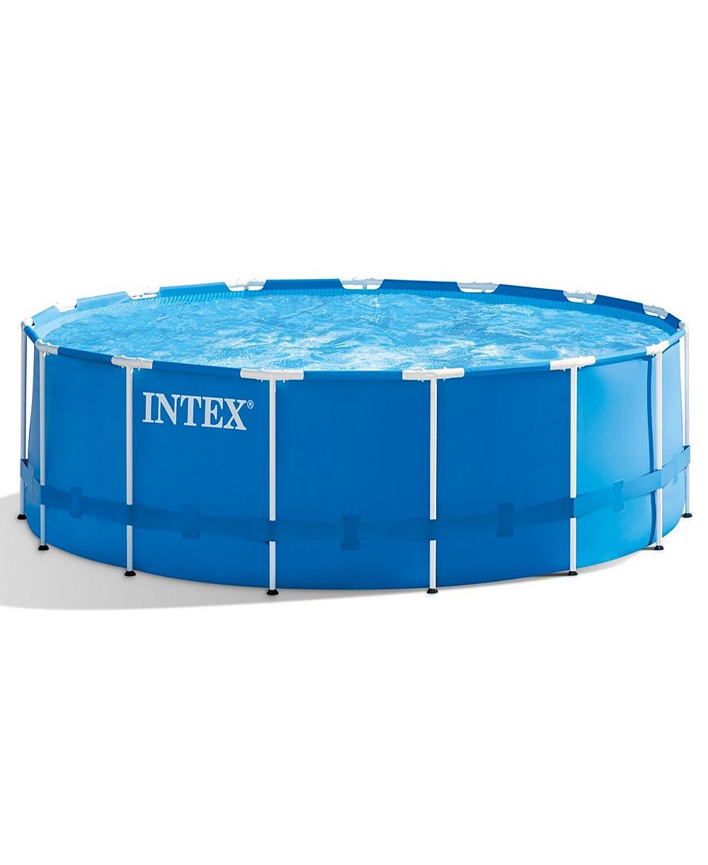 Набор бассейна Intex 28241EH Metal Frame Above Ground с насосом и покрывалом