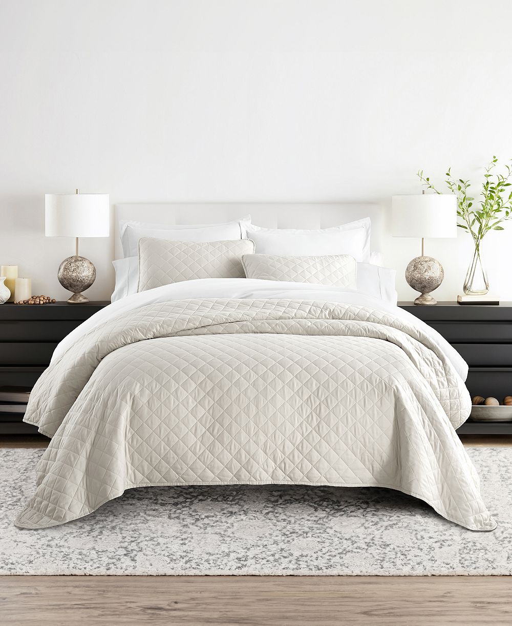 ienjoy Home Diamond Stitch 2-Pc. Lightweight Quilt Set, Twin/Twin XL
