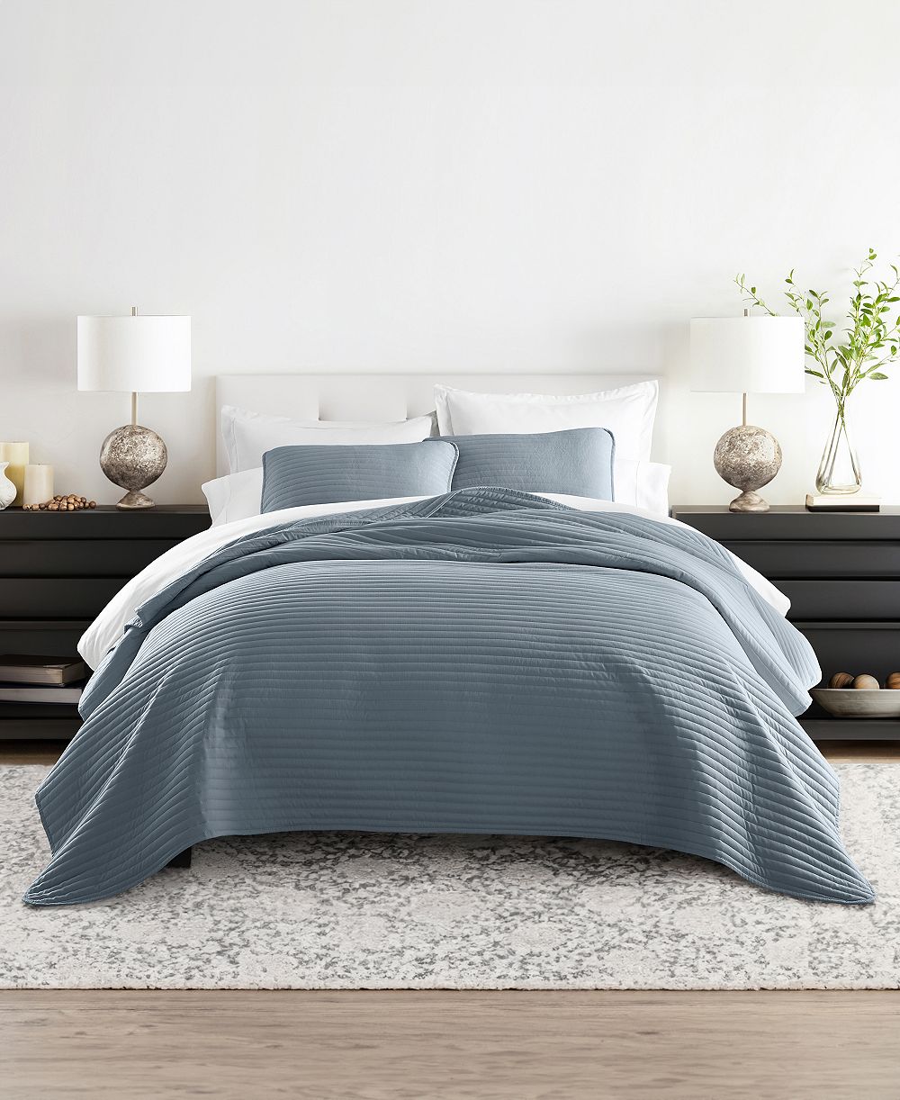 ienjoy Home Stripe Stitch 3-Pc. Quilt Set, Full/Queen