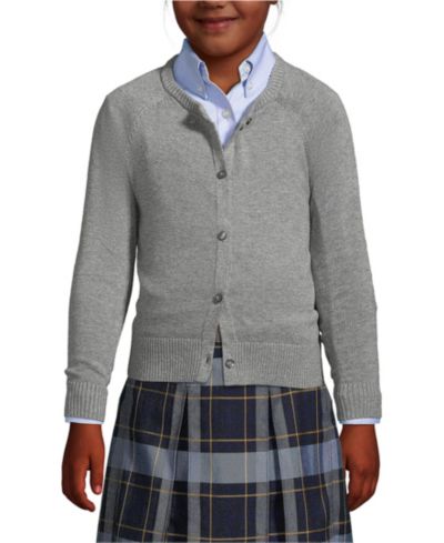 Lands' End кардиган из хлопка и модала для девочек School Uniform
