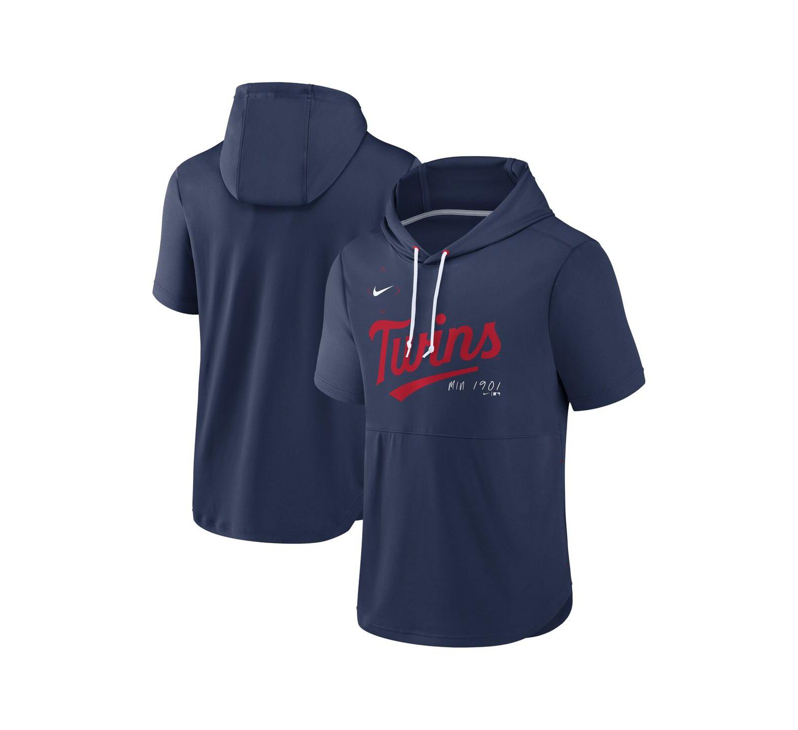 Nike Мужское худи Navy Minnesota Twins Springer Short Sleeve Team Pullover
