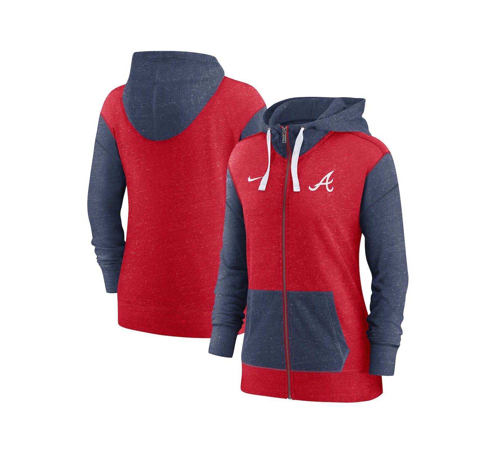 Женское худи Nike Red Atlanta Braves Full-Zip