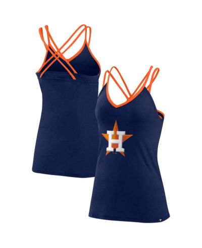 Женский топ-майка Fanatics Navy Houston Astros Cross Back V-Neck