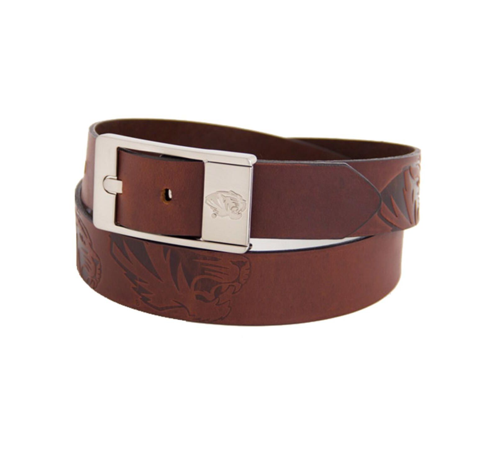 Men's Missouri Tigers Brandish Leather Belt - Brown
