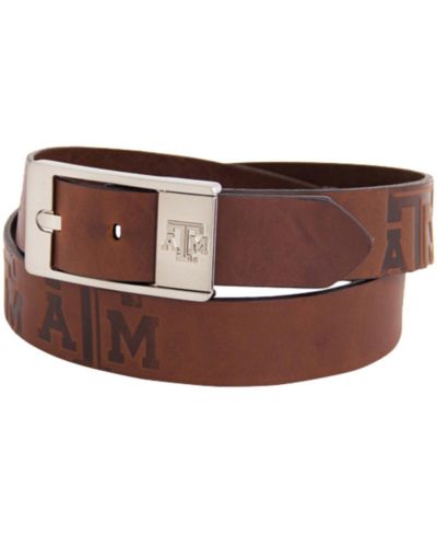 Мужской кожаный ремень Eagles Wings Texas A&M Aggies Brandish Brown