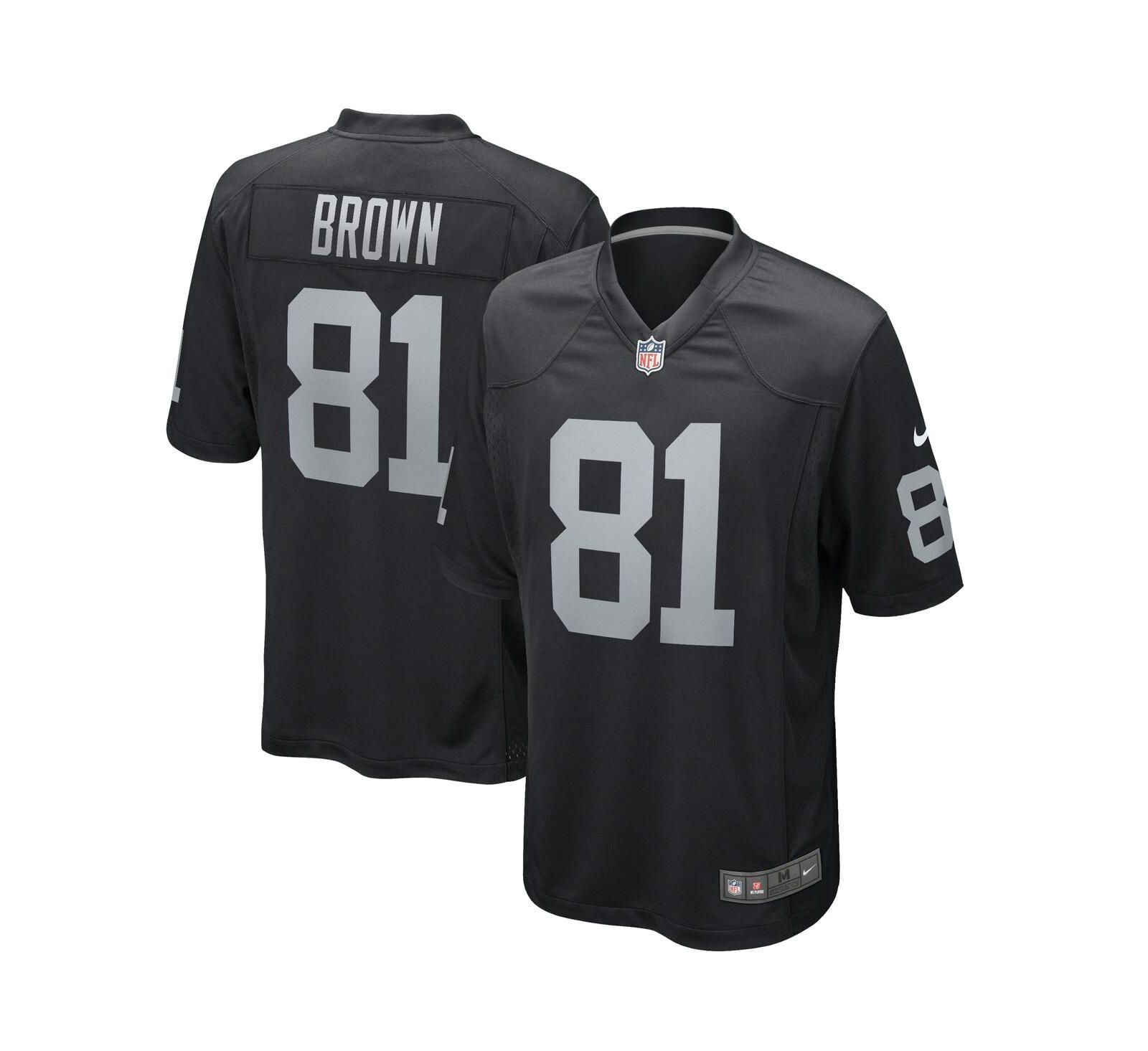 Men's Nike Tim Brown Black Las Vegas Raiders Game Retired Player Jersey