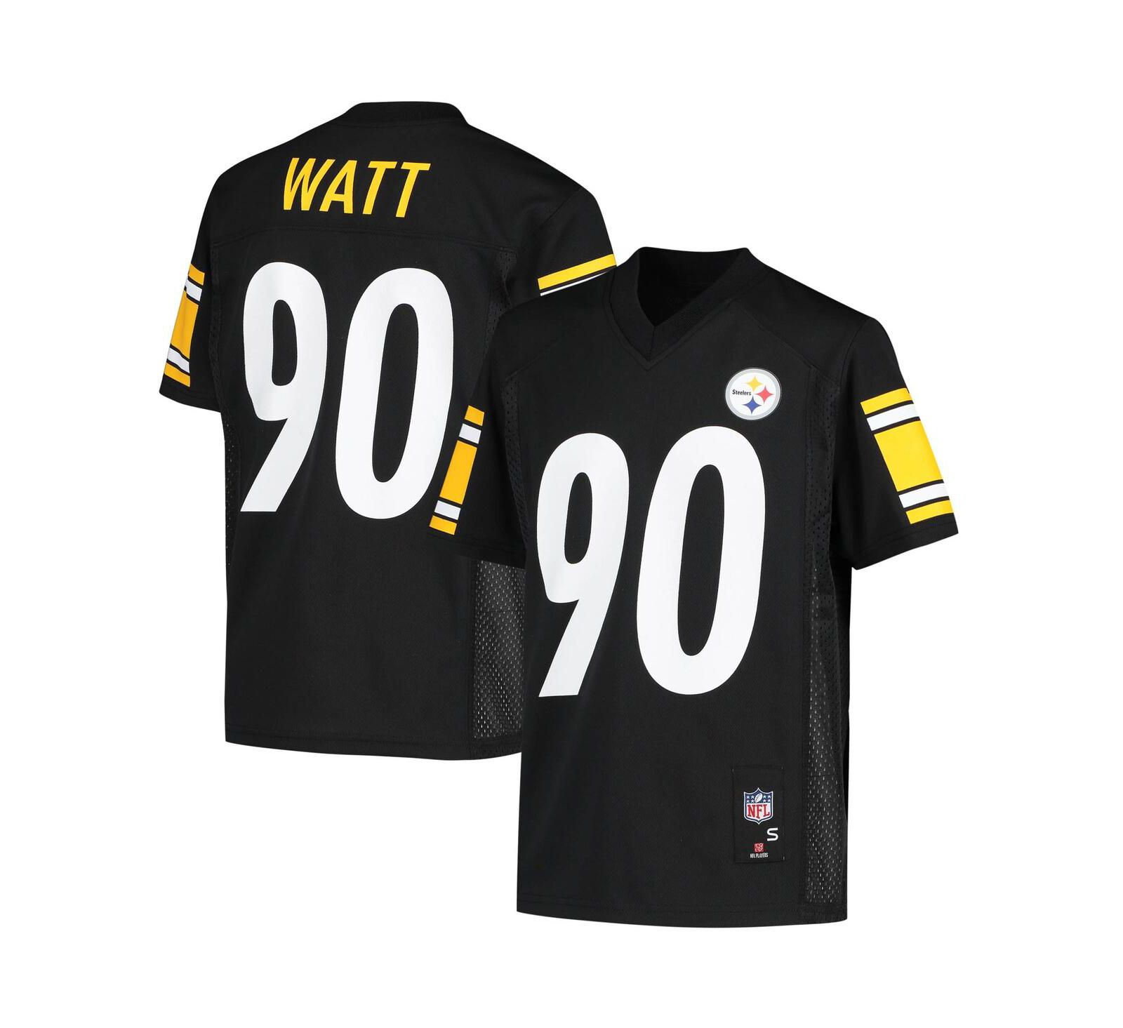 Детская джерси T.J. Watt Black Pittsburgh Steelers Replica Player