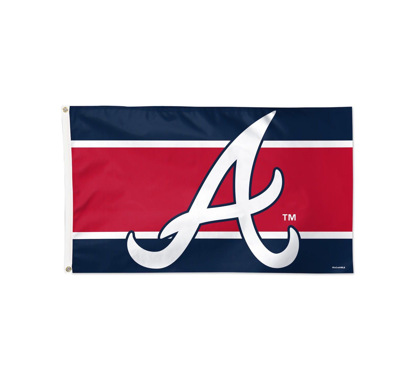 Флаг Wincraft Atlanta Braves 3' x 5' Horizontal Stripe Deluxe Single-Sided
