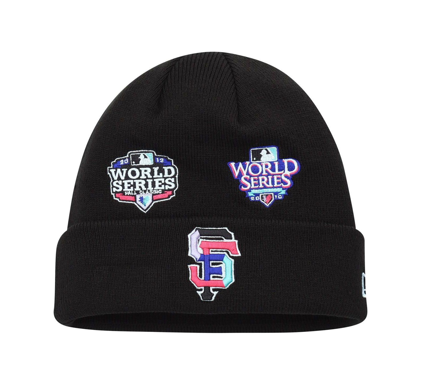 Men's New Era Black San Francisco Giants Polar Lights Cuffed Knit Hat