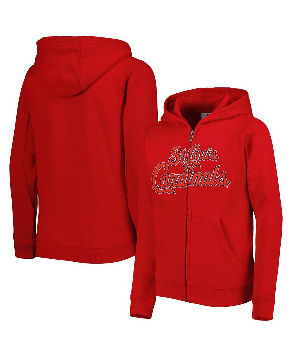 Флисовое худи для мальчиков и девочек Red St. Louis Cardinals, на молнии