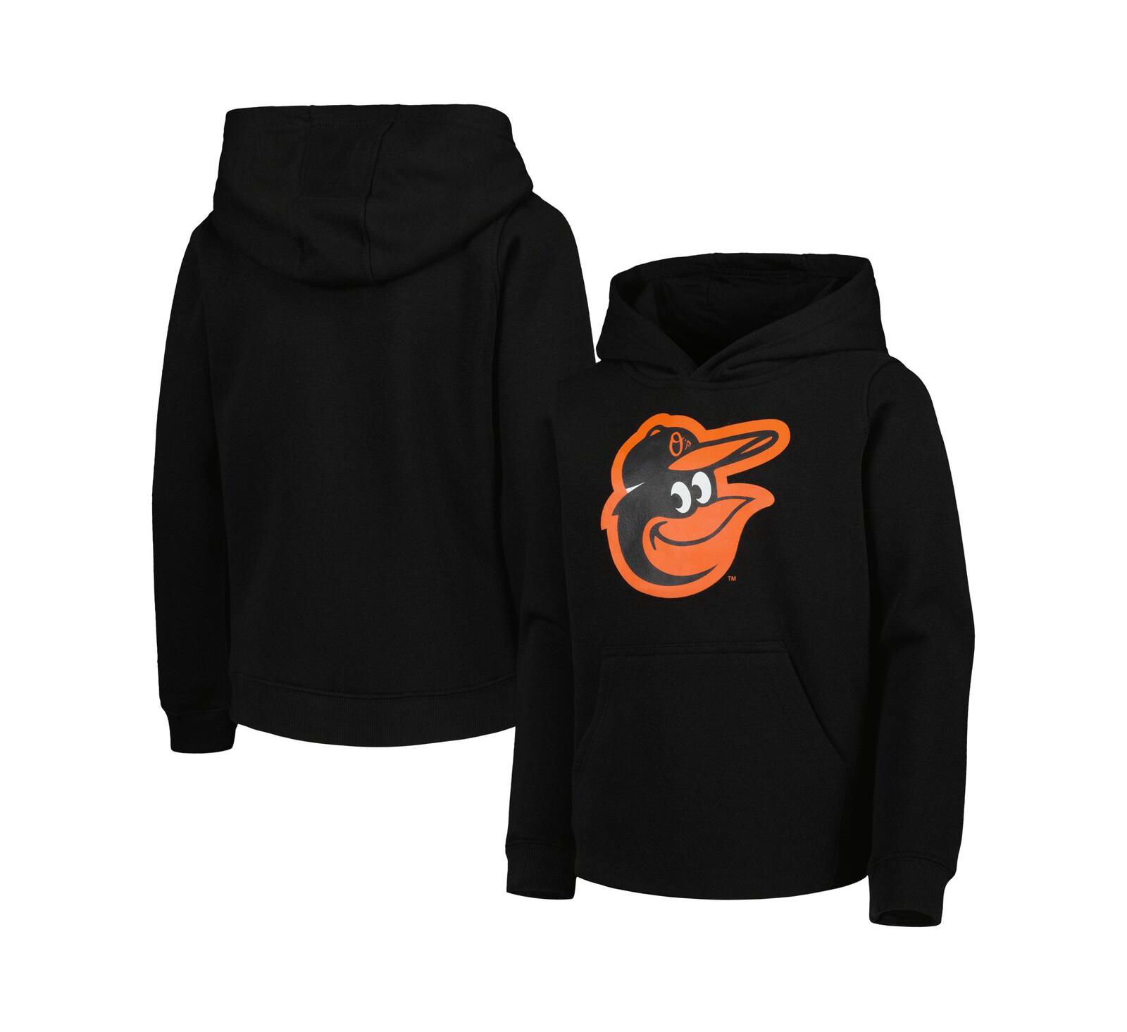 Детское черное худи с логотипом Baltimore Orioles