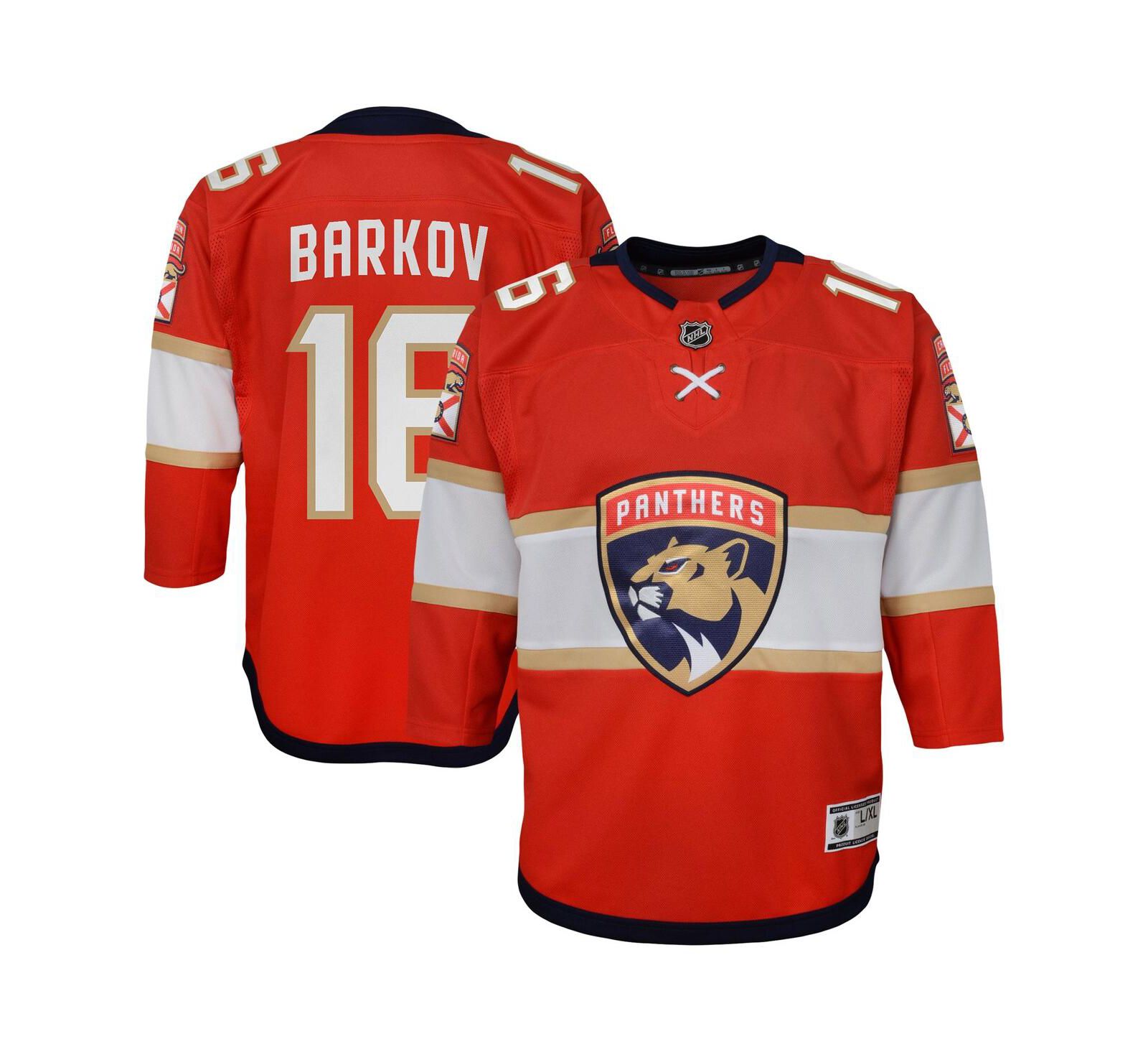 Детская джерси Outerstuff Aleksander Barkov Red Florida Panthers Home Captain Replica Player