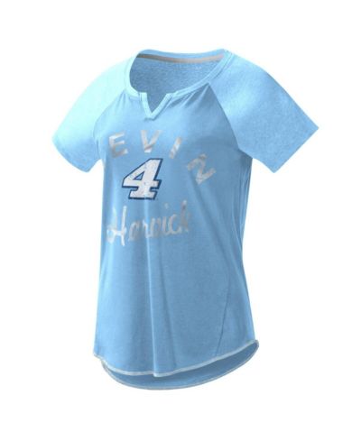 Женская футболка G-III 4Her by Carl Banks Light Blue Kevin Harvick Grand Slam Tri-Blend V-neck