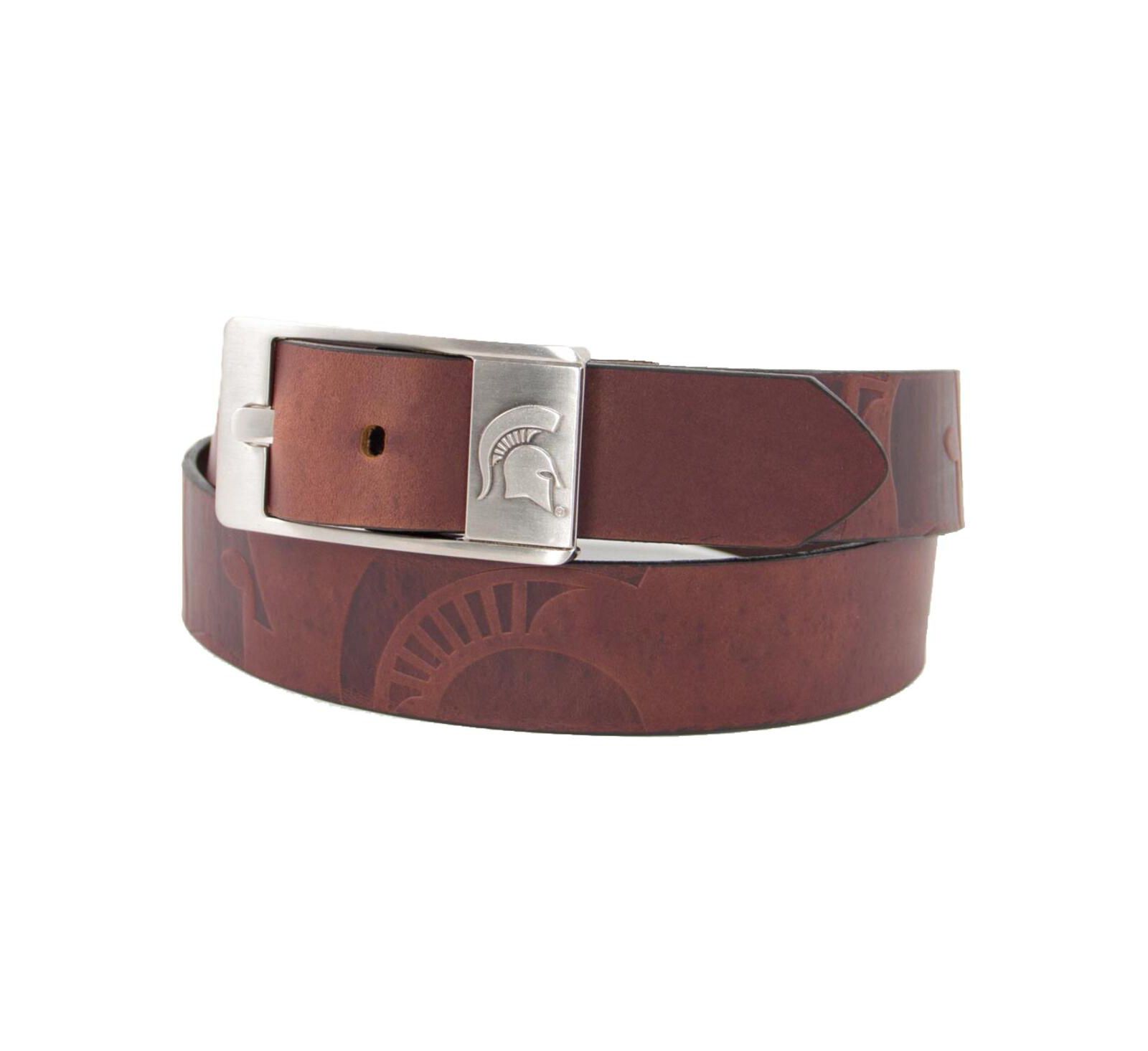 Ремень Мужской Michigan State Spartans Brandish Leather, коричневый
