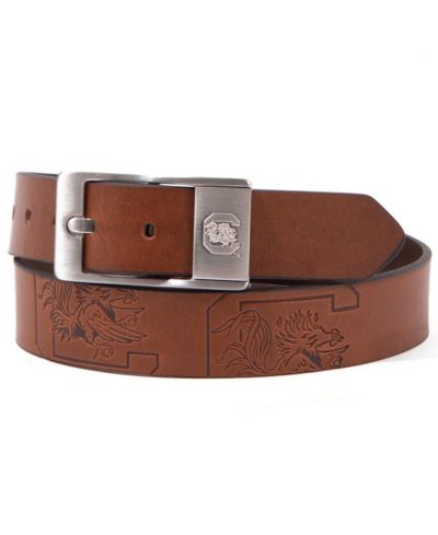 Men's South Carolina Gamecocks Brandish Leather Belt - Brown