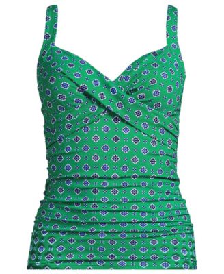 Green/navy geo floral