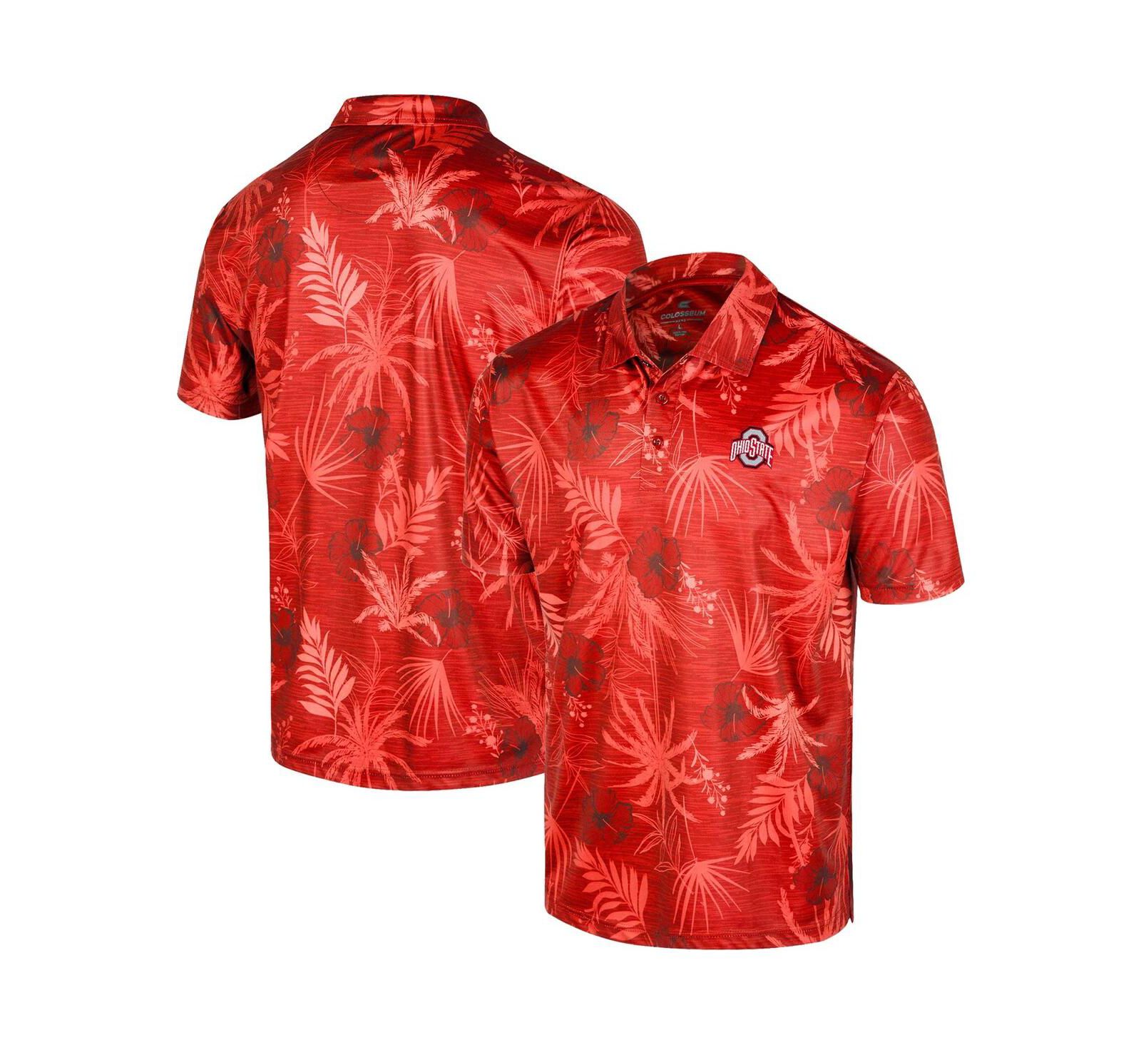 Мужской поло Colosseum Ohio State Buckeyes Palms Team Scarlet