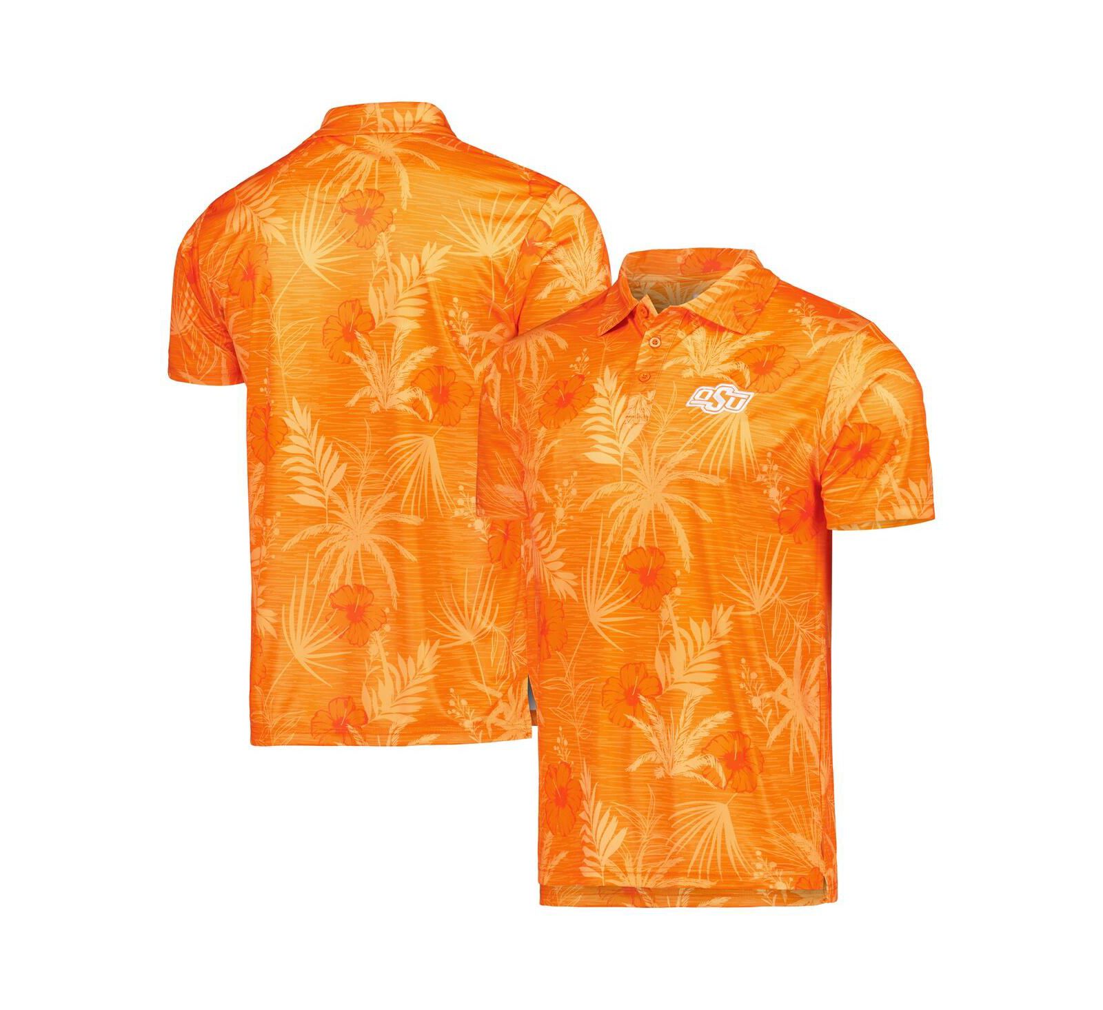 Colosseum Мужская поло-рубашка Orange Oklahoma State Cowboys Palms Team