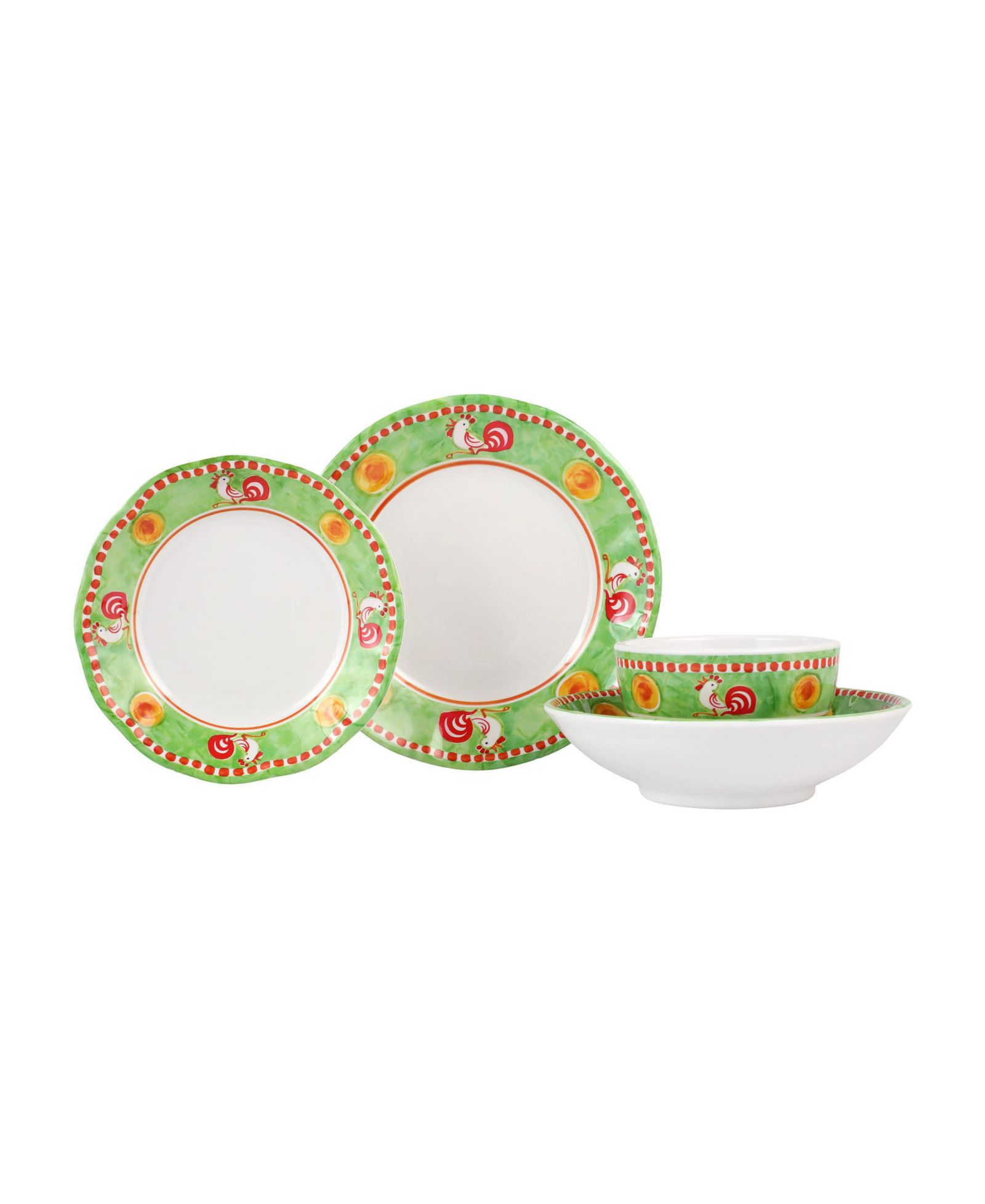 Vietri  Melamine Campagna Gallina 4 Piece Place Setting