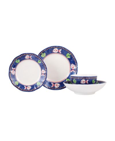 Vietri Melamine Campagna Pesce 4 Piece Place Setting