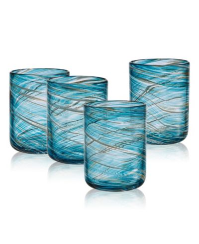 Mikasa Color Swirl Double Old Fashioned Glasses, Set of 4